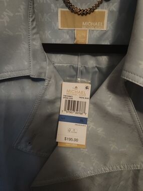 Michael Michael Kors Womens Pastel Blue Jacket - XL